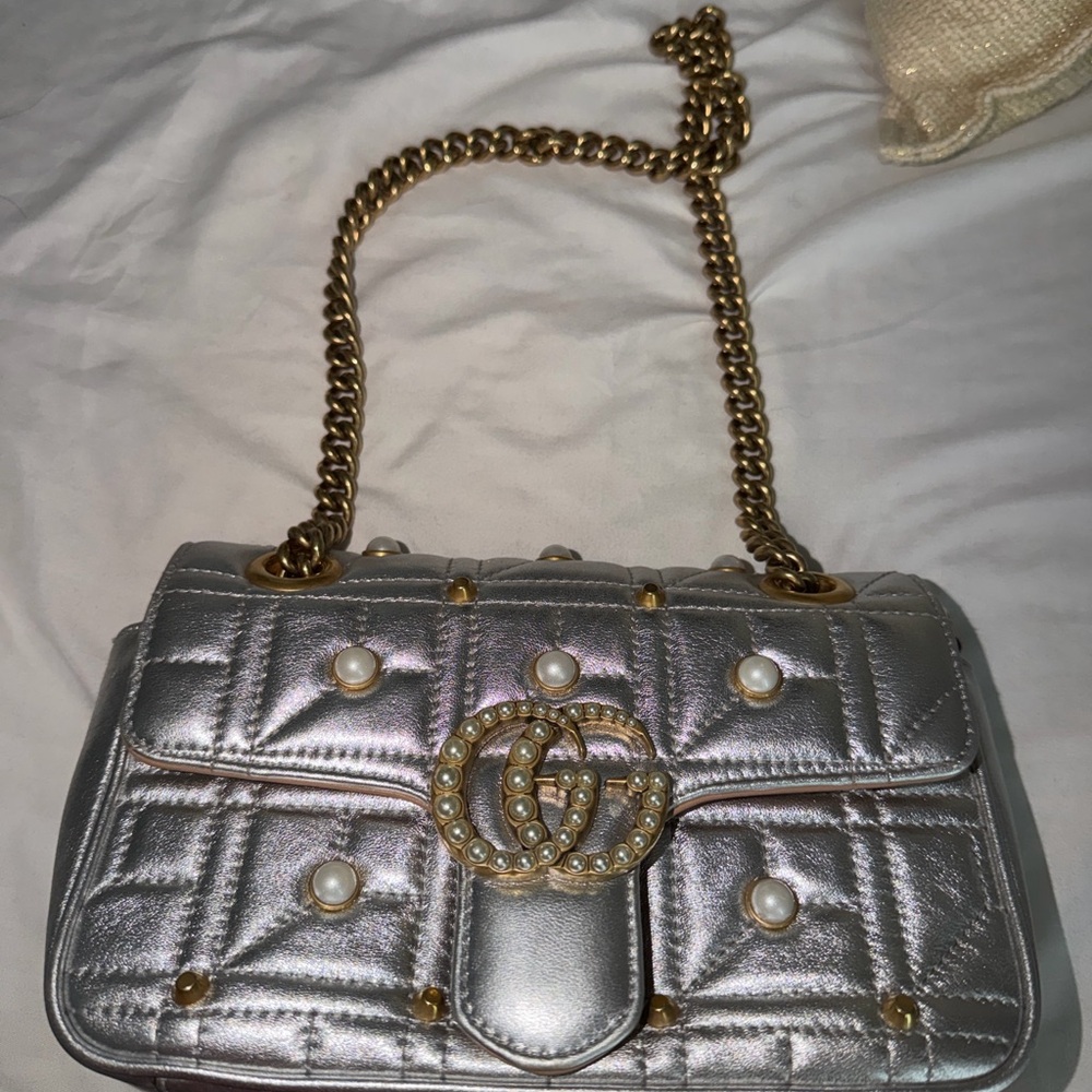 Gucci Pearl GG Marmont Bag